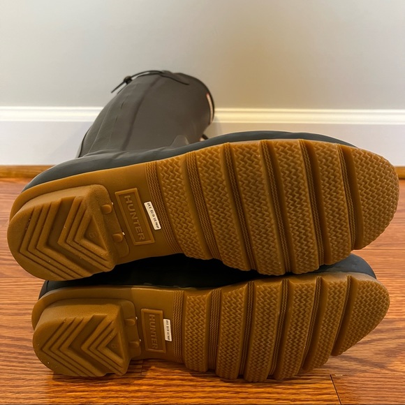 Hunter Rain Boots Original Slim Zip Textured - Chocolate - Size 8 - Picture 9 of 16